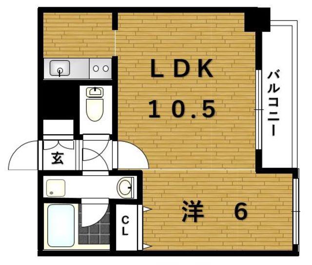 ブラン・スタイル博多(1LDK/15階)の間取り写真