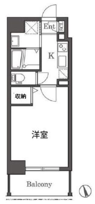 レブリアント清川(1K/11階)の間取り写真