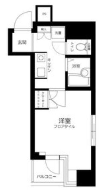 スカイコート池袋東口(1K/8階)の間取り写真