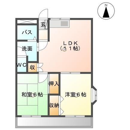 ディアグレイス50(2LDK/2階)の間取り写真
