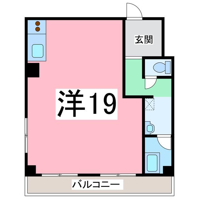 花澤ビル(ワンルーム/5階)の間取り写真