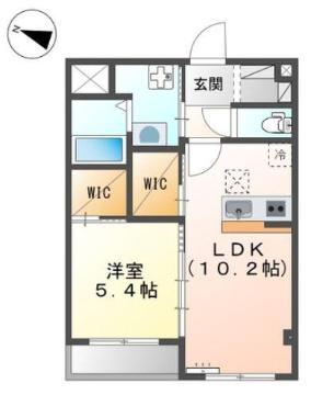 フェリオ(1LDK/1階)の間取り写真
