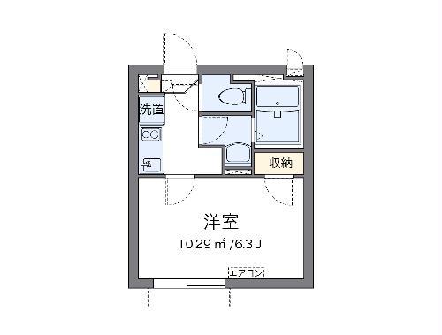 クレイノクラウドIII本郷(1K/3階)の間取り写真