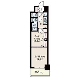 S-RESIDENCE六番町(2K/6階)の間取り写真