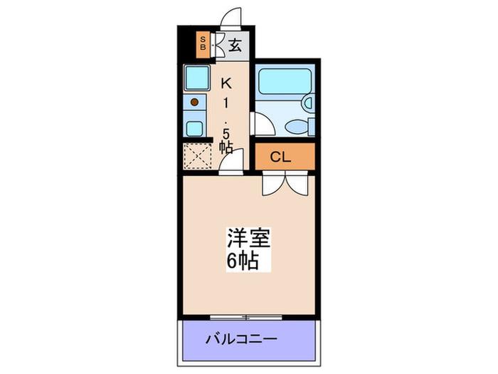 ライフコート清水谷(1K/7階)の間取り写真