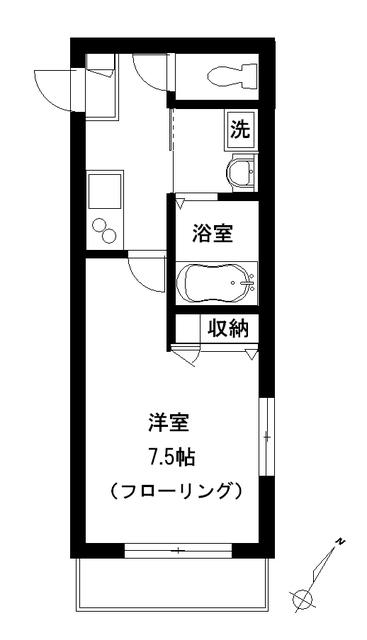 シャンゼルブ駒込(ワンルーム/3階)の間取り写真