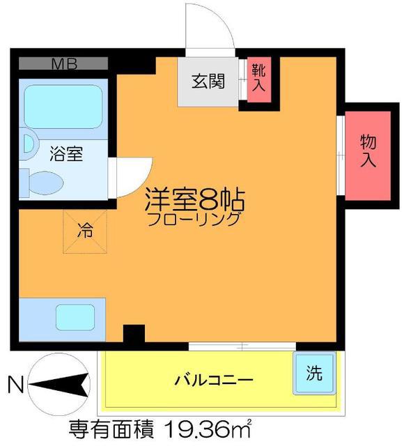 小島ビル(ワンルーム/3階)の間取り写真
