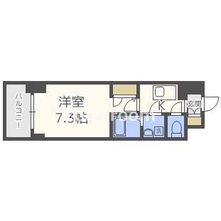エスリード本町レジデンス(1K/4階)の間取り写真