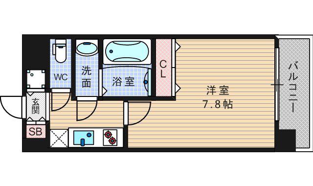VIVI EBISU(1K/11階)の間取り写真