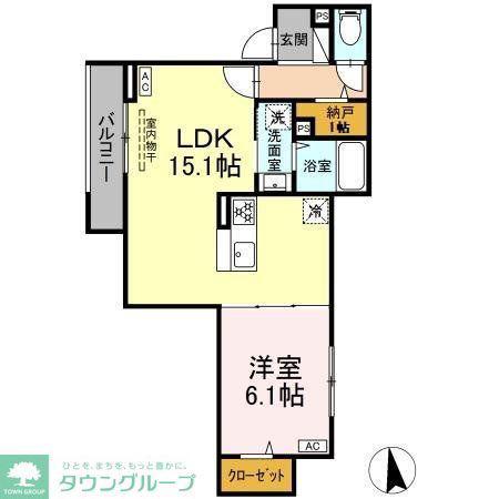 グラナーデ貫井(1SLDK/3階)の間取り写真