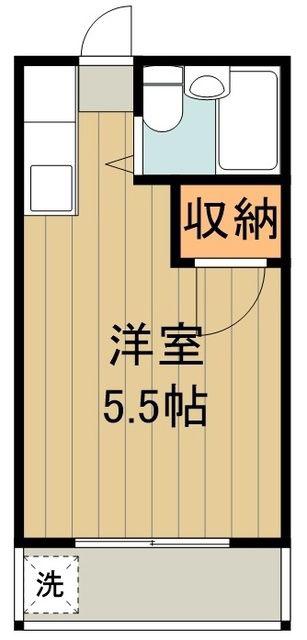 ハイツ南町(1K/1階)の間取り写真