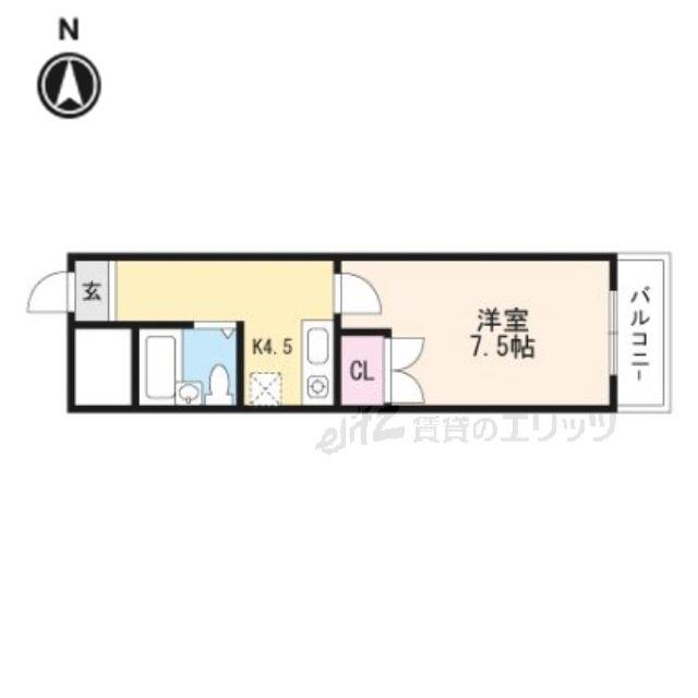 ルピナス一番館(1K/3階)の間取り写真