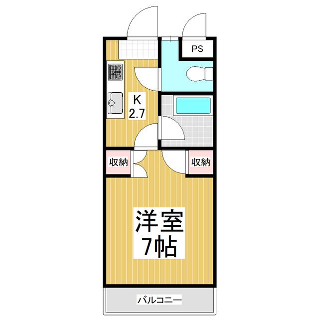 サンヴェール武井(1K/3階)の間取り写真