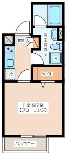 HOUSING松原ビル(1K/4階)の間取り写真