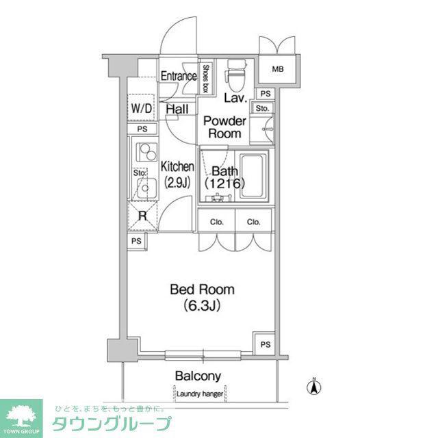 コンフォリア駒場(1K/1階)の間取り写真