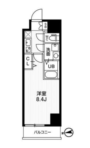 AR向島(1K/11階)の間取り写真