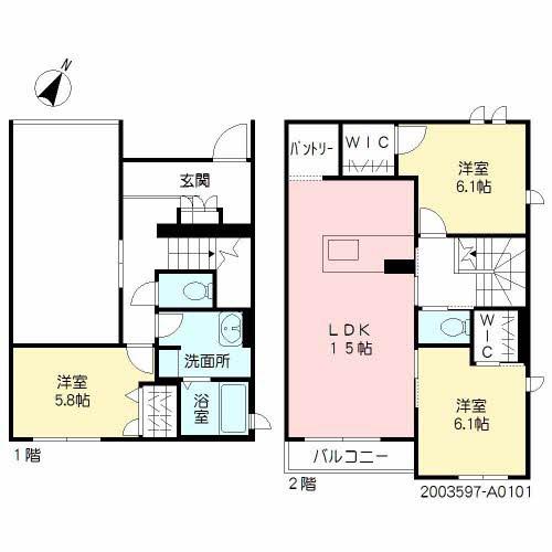 シャーメゾン大濠 A(3LDK/1階)の間取り写真