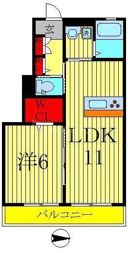 BLUME(1LDK/1階)の間取り写真