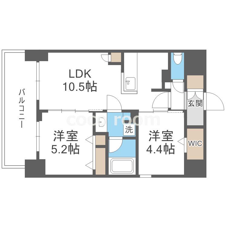 アーバネックス梅田中崎町II(2LDK/11階)の間取り写真