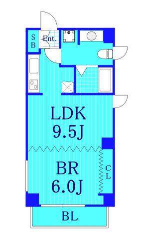 ブライトステージ横浜(1LDK/3階)の間取り写真