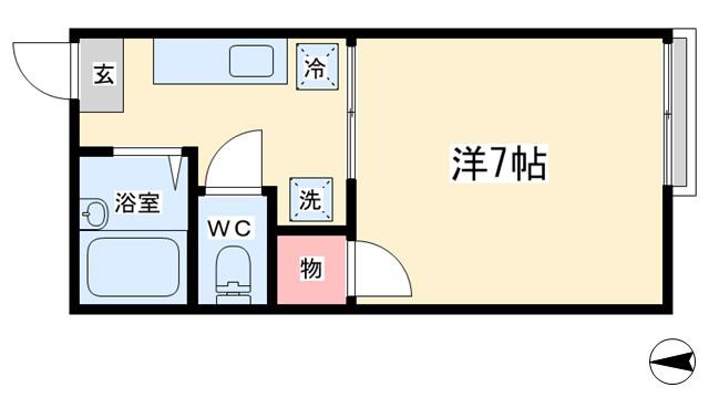イトウハイツ(1K/1階)の間取り写真