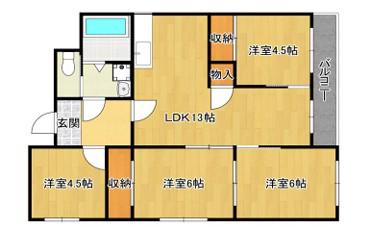 ルークレジデンス姫路(4LDK/5階)の間取り写真