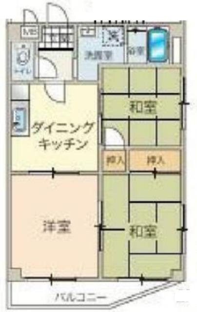 B′CASA京王堀之内REBORN(3DK/3階)の間取り写真