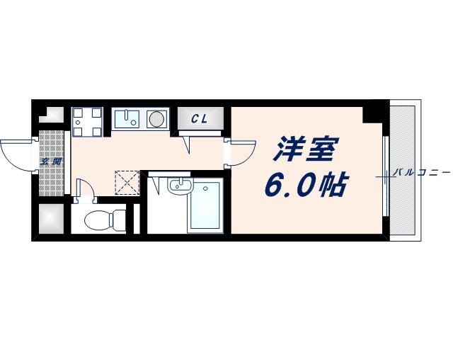 エムサンライズ(1K/3階)の間取り写真