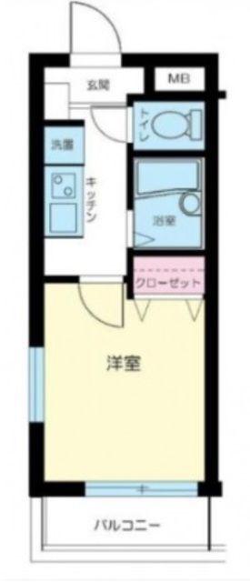 LUXS上板橋(1K/4階)の間取り写真