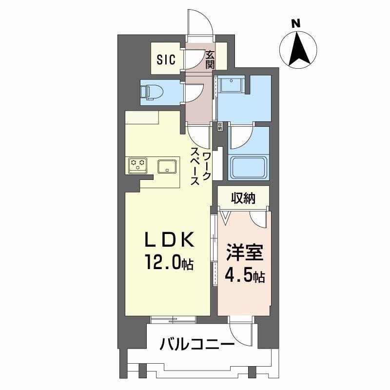 OXION太閤通(1LDK/8階)の間取り写真
