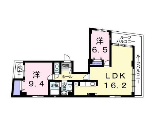39BLB.B(2LDK/4階)の間取り写真