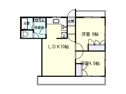センマナホームズ(2LDK/3階)の間取り写真