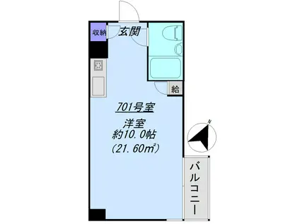 五反田ハイム(ワンルーム/7階)の間取り写真