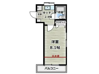 アルエット(1K/2階)の間取り写真