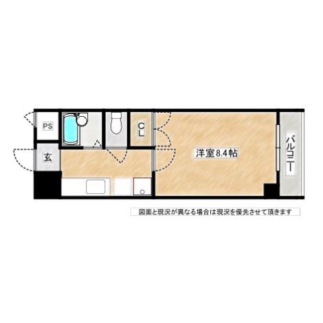 ロイヤルプレサージュ(1K/10階)の間取り写真