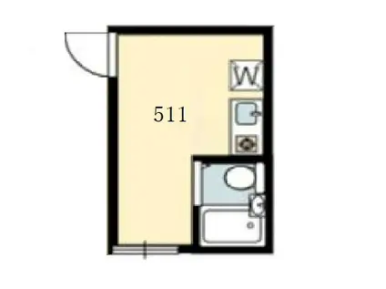 福井ビル(ワンルーム/5階)の間取り写真