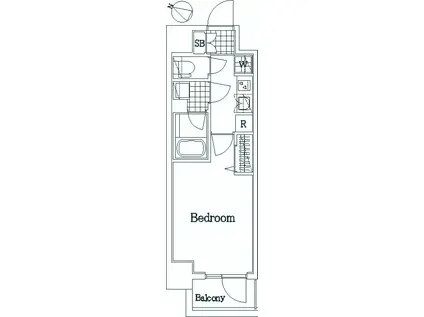 ザ・レジデンス・オブ・トーキョーH20イーストタワー(1K/9階)の間取り写真