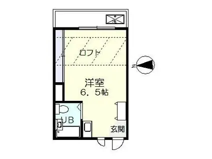 コーポシムラ(ワンルーム/2階)の間取り写真