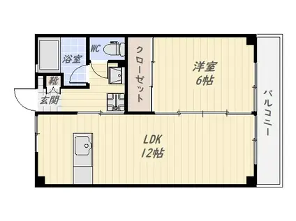 第二藤崎ビル(1LDK/3階)の間取り写真