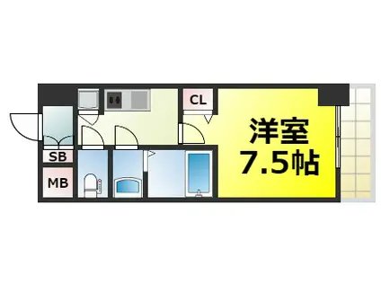 プロシード大阪NB3(1K/11階)の間取り写真