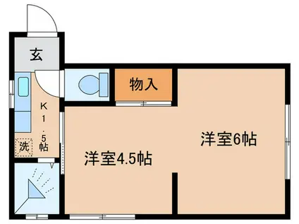下北沢アサカ三陽マンション(2K/2階)の間取り写真