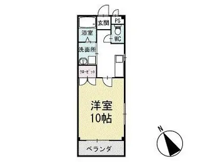 ドエル・ミタライ(1K/1階)の間取り写真