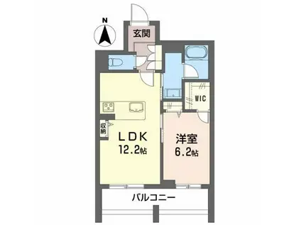 シャーメゾンCOMFORZA(1LDK/2階)の間取り写真