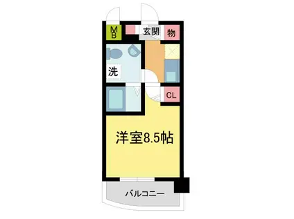 セレニテ甲子園I(1K/1階)の間取り写真