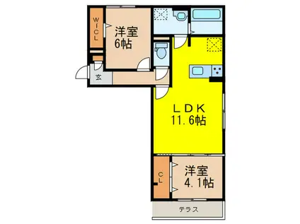 D-ROOMKOTOBUKI(2LDK/1階)の間取り写真