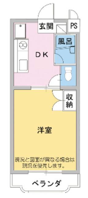 マンションCLOVER(1DK/2階)の間取り写真