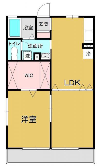 コーポグレイス(1LDK/1階)の間取り写真