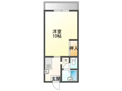 アカリ (1K/2階)の間取り写真