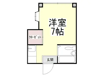 つつじハイツ(ワンルーム/3階)の間取り写真