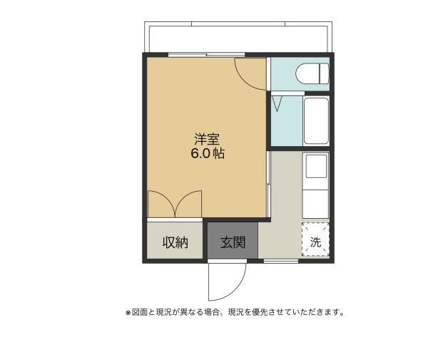ティーエムコート(1K/1階)の間取り写真